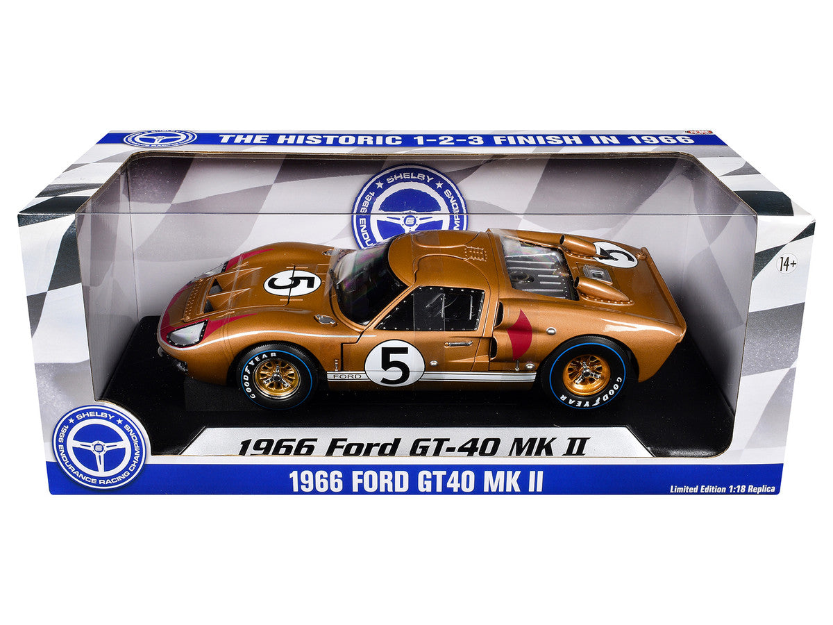 Ford GT40 MKII #5 Ronnie Bucknum - Dick Hutcherson "Holman & Moody" 3rd Place "24 Hours of Le Mans" (1966) "60th Anniversary of Historic 1-2-3 Finish" Series 1/18 Diecast Model Car by ACME LuxuryLifeWay Online Store