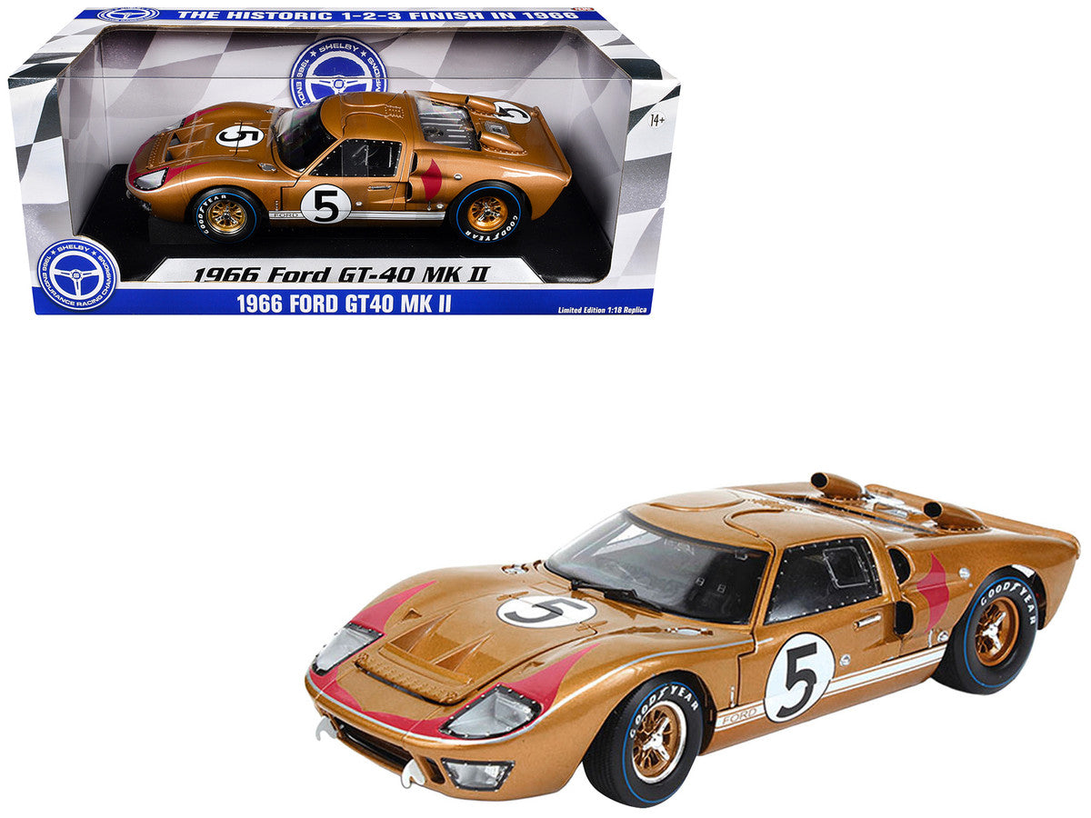 Ford GT40 MKII #5 Ronnie Bucknum - Dick Hutcherson "Holman & Moody" 3rd Place "24 Hours of Le Mans" (1966) "60th Anniversary of Historic 1-2-3 Finish" Series 1/18 Diecast Model Car by ACME LuxuryLifeWay Online Store