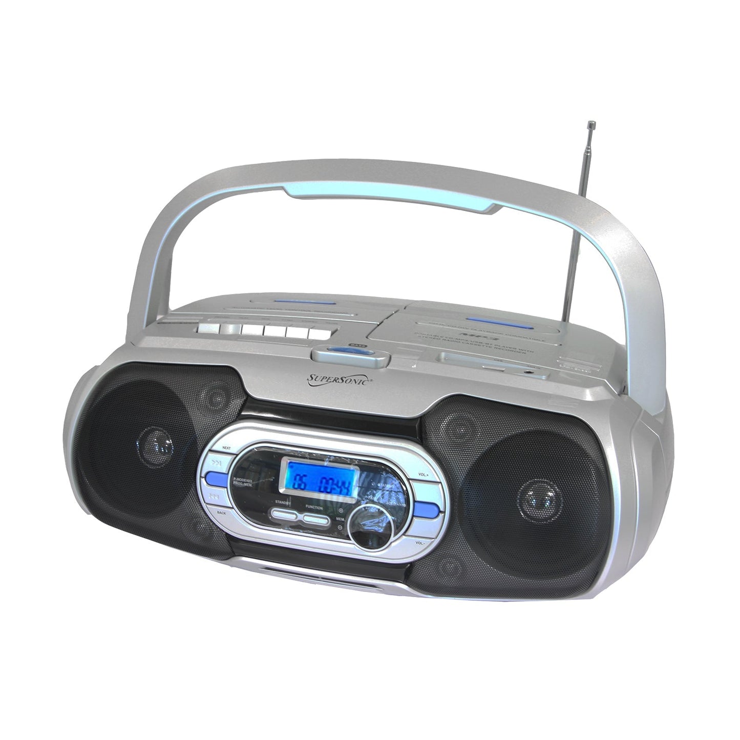 Supersonic Bluetooth Portable Audio System in Silver LuxuryLifeWay Online Store