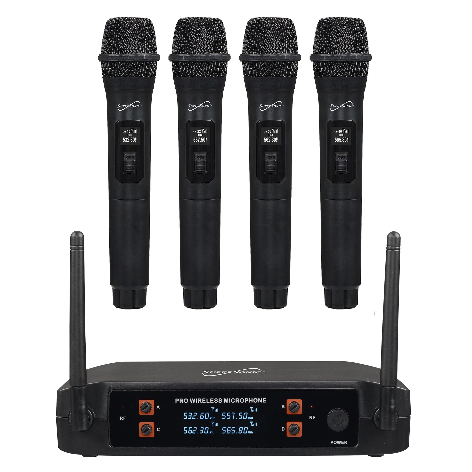 SuperSonic 2.4G 4 Channel Wireless Microphone System LuxuryLifeWay Online Store