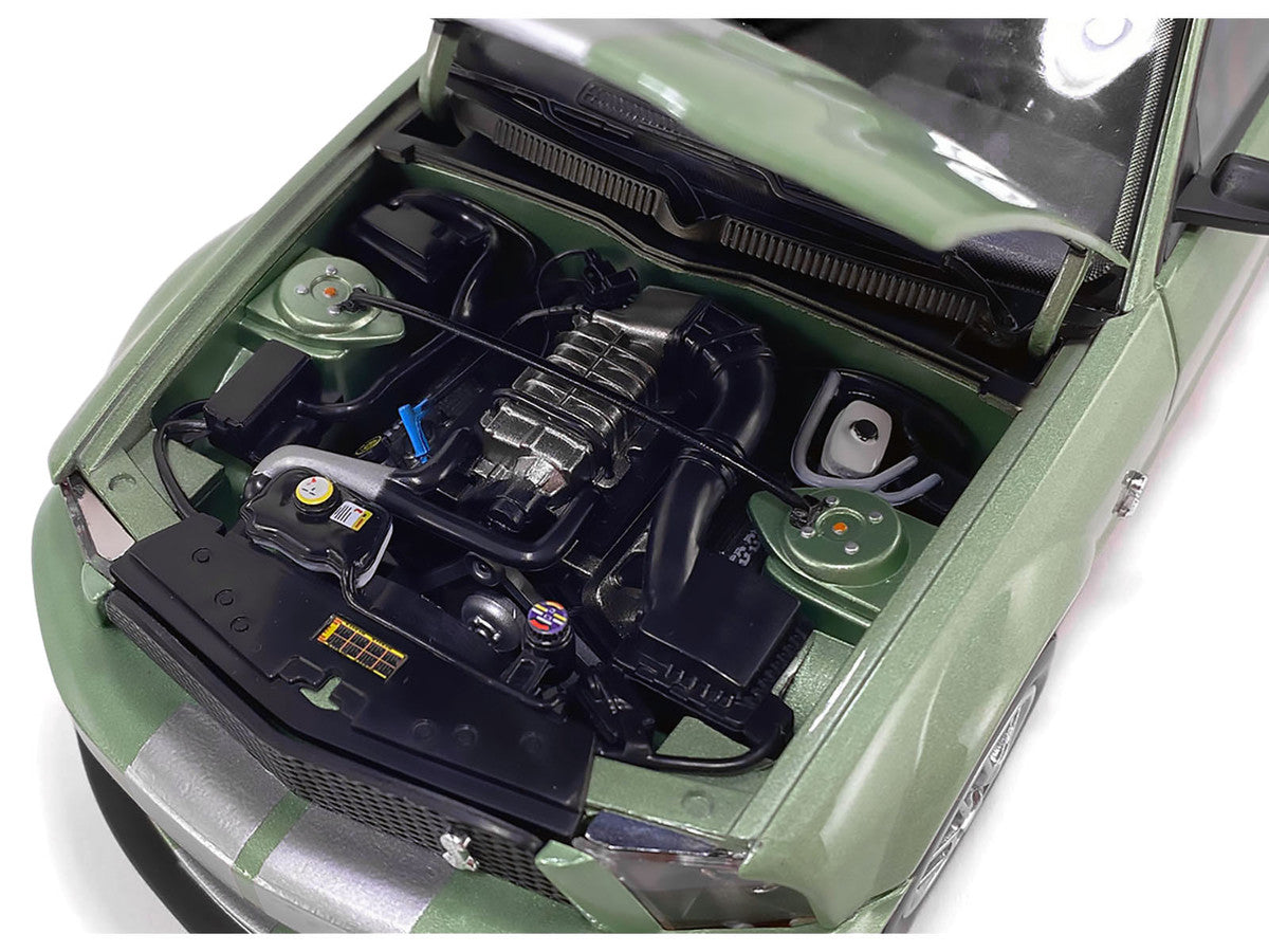 2007 Ford Shelby GT500 Lime Green Metallic with Silver Stripes "Shelby Collectibles" Series 1/18 Diecast Model Car by ACME LuxuryLifeWay Online Store