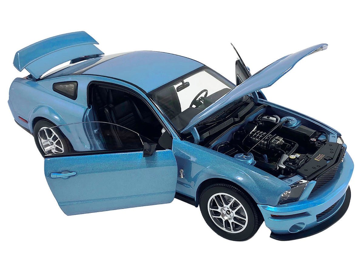 2007 Ford Shelby GT500 Windveil Blue Metallic "Shelby Collectibles" Series 1/18 Diecast Model Car by ACME LuxuryLifeWay Online Store