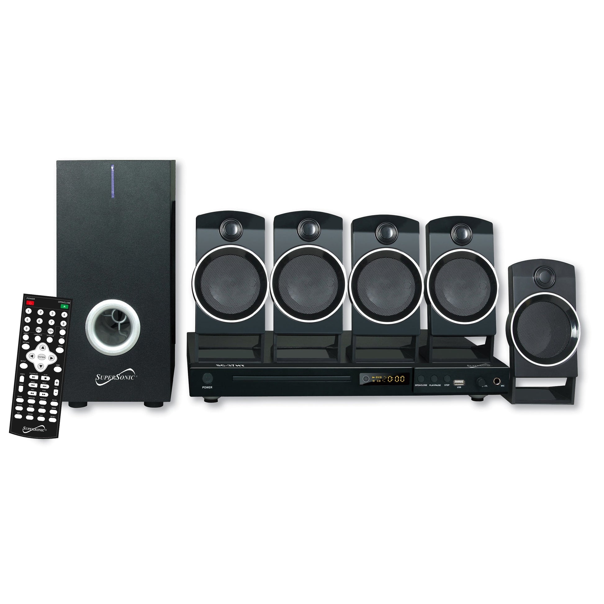 Supersonic 5.1 Channel DVD Home Theater System with USB Input and Karaoke Function LuxuryLifeWay Online Store