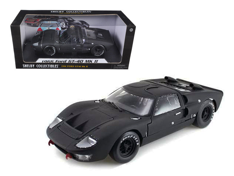 1966 Ford GT-40 GT40 MK 2 Matt Black 1/18 Diecast Car Model by Shelby Collectibles LuxuryLifeWay Online Store