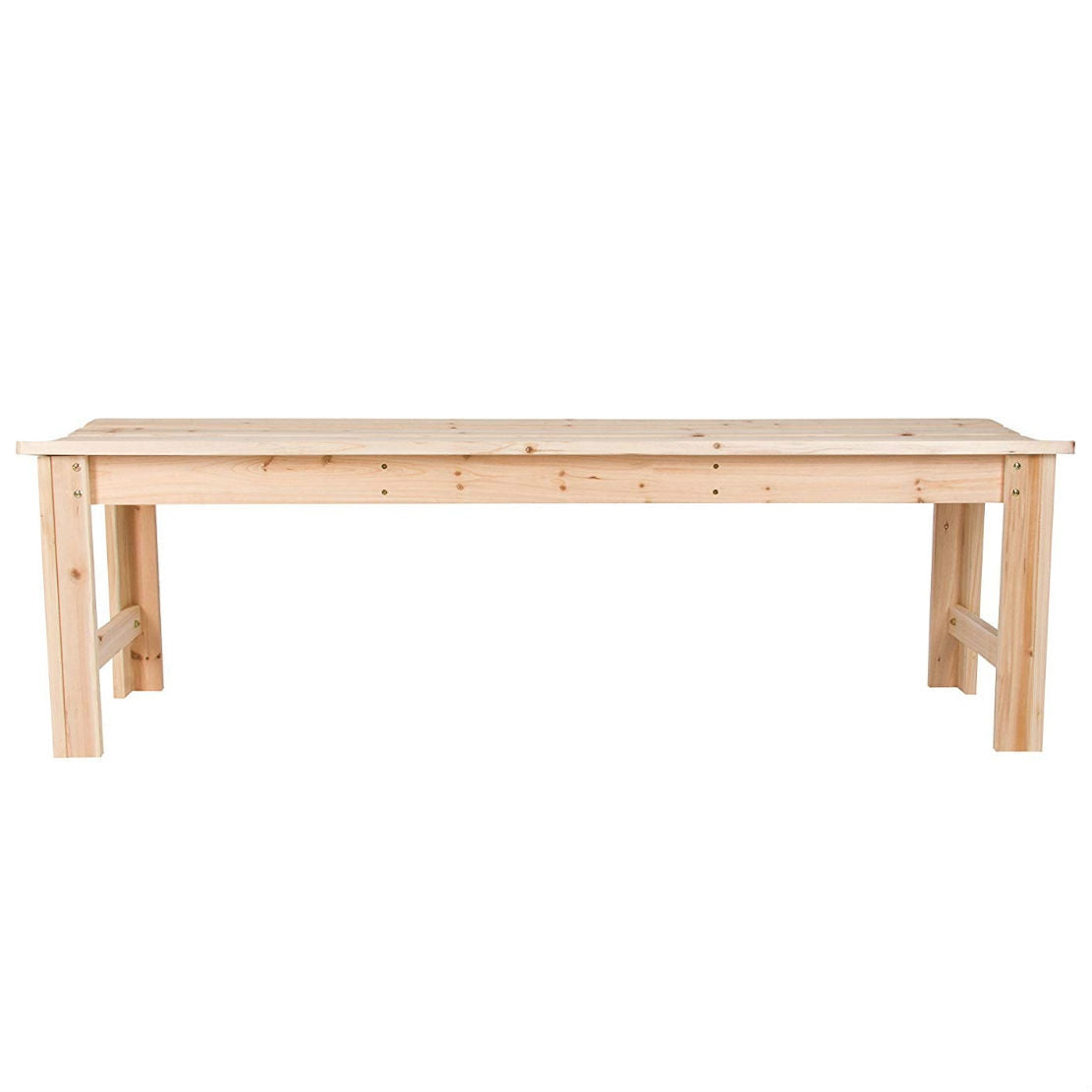 5-Ft Backless Garden Bench in Natural Yellow Cedar Wood LuxuryLifeWay Online Store