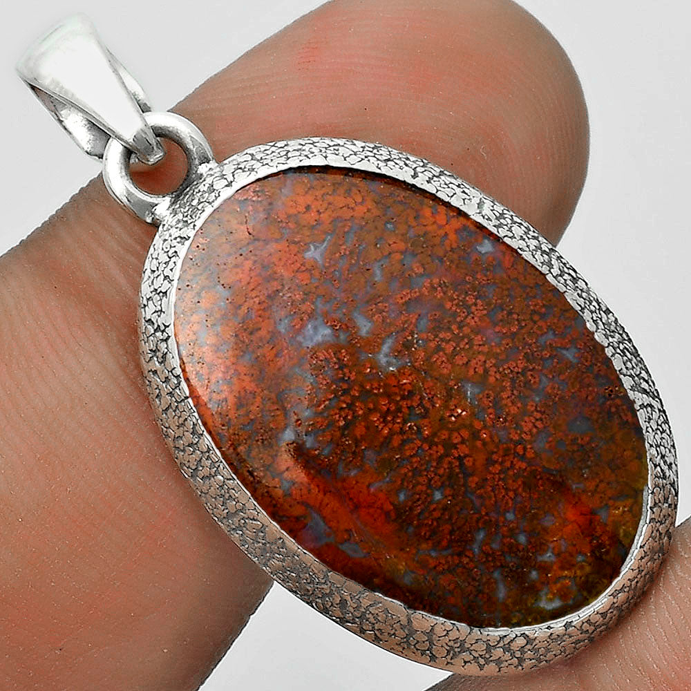 Natural Red Moss Agate Pendant P-1538 SDP121515 LuxuryLifeWay Online Store