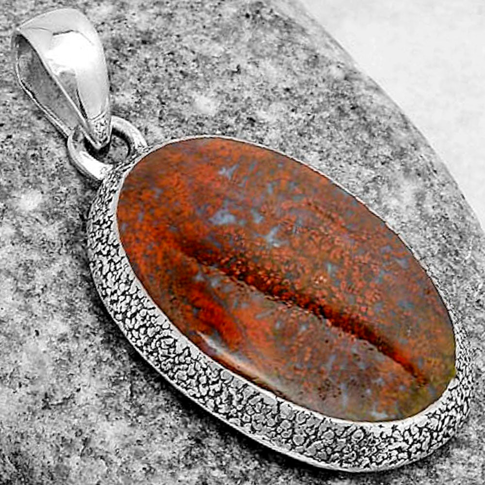 Natural Red Moss Agate Pendant P-1538 SDP121515 LuxuryLifeWay Online Store
