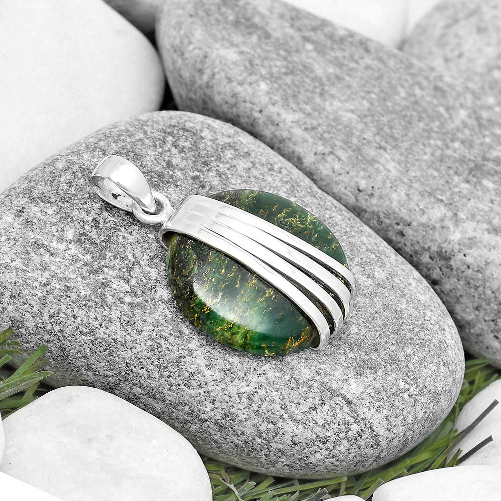 Natural Green Fuchsite Pendant P-1302 SDP130736 LuxuryLifeWay Online Store