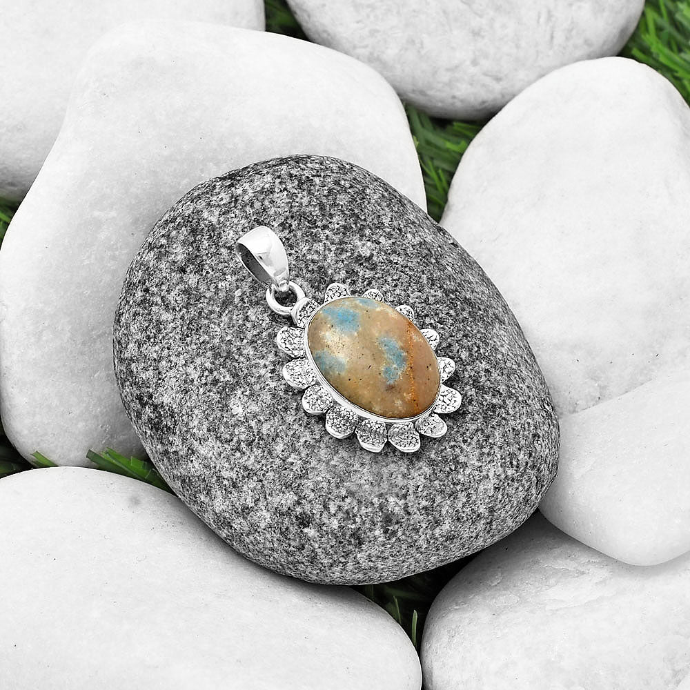 Natural Cavansite - India Pendant P-1205 SDP140360 LuxuryLifeWay Online Store