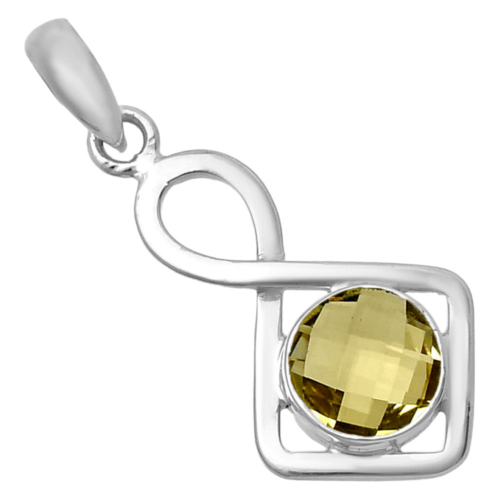 Lemon Quartz Checker Briolette Pendant P-1011 SDP143195 LuxuryLifeWay Online Store