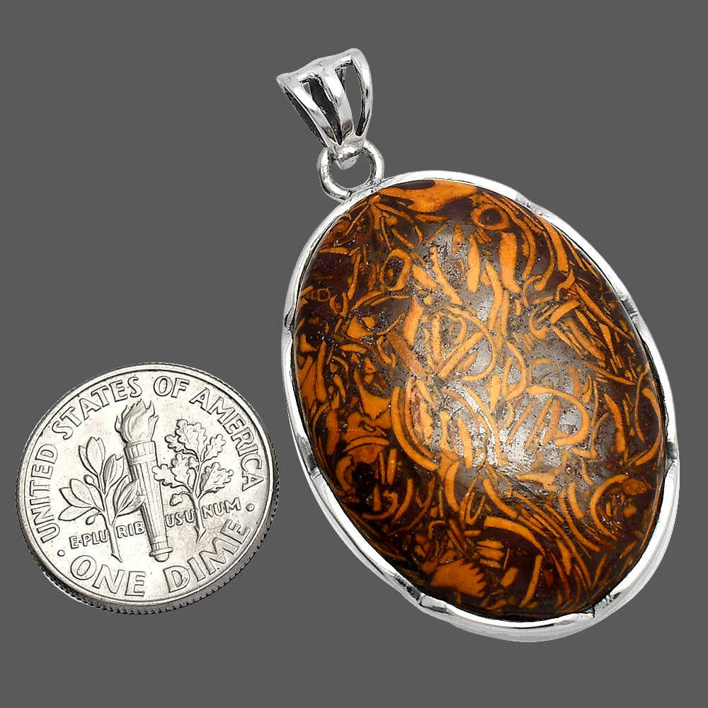Natural Coquina Fossil Jasper - India Pendant P-1310 SDP146973 LuxuryLifeWay Online Store