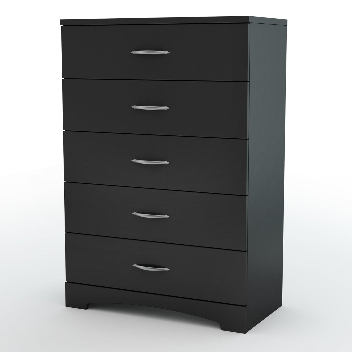 Modern 5-Drawer Bedroom Chest in Black Wood Finish LuxuryLifeWay Online Store