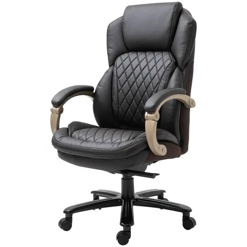 Brown Big and Tall Diamond Stitching Executive Adjustable Height Office Chair LuxuryLifeWay Online Store