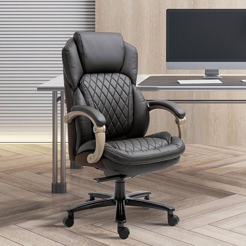 Brown Big and Tall Diamond Stitching Executive Adjustable Height Office Chair LuxuryLifeWay Online Store