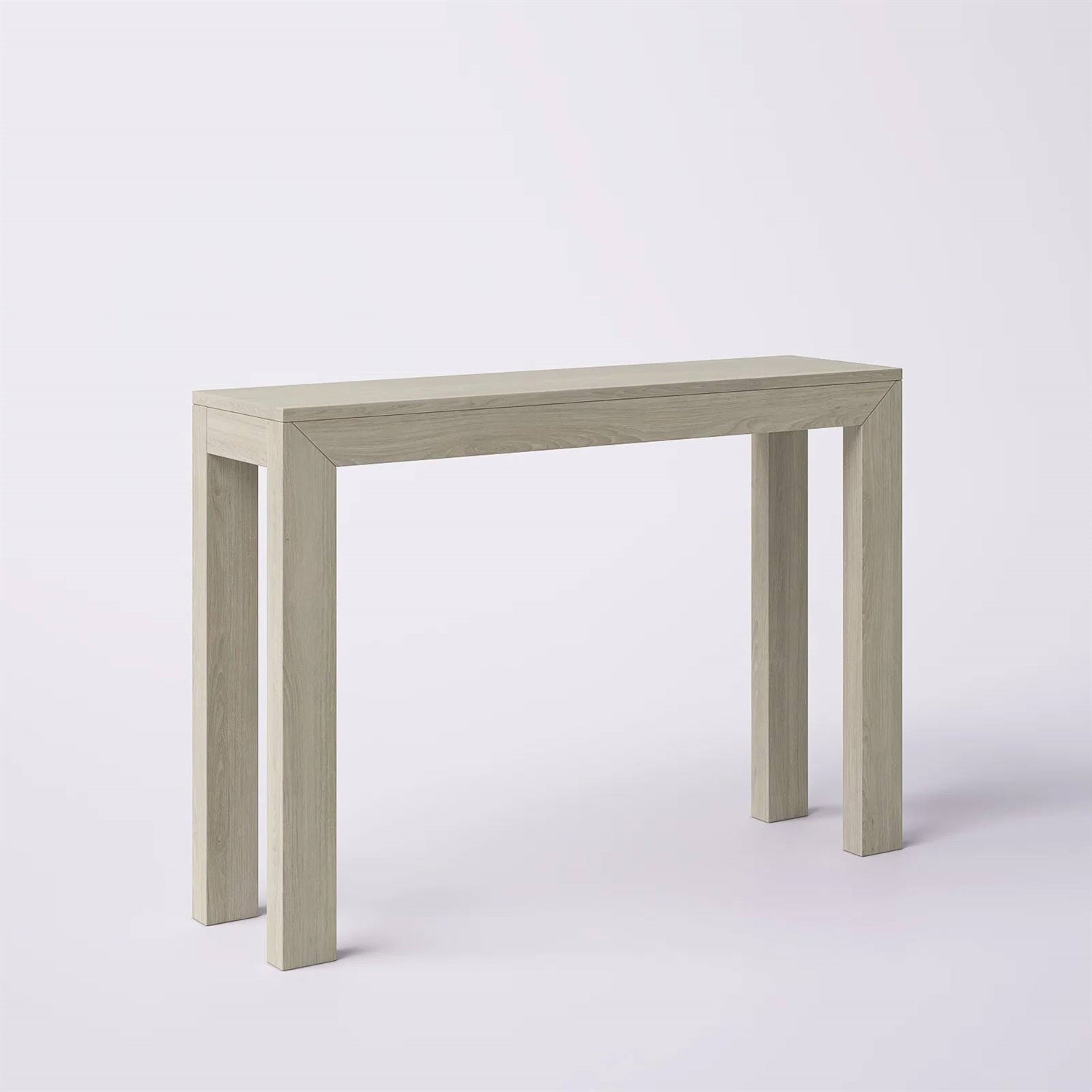 Solid Wood Modern Accent Console Table / Sofa Table in Beige Seashell Finish LuxuryLifeWay Online Store