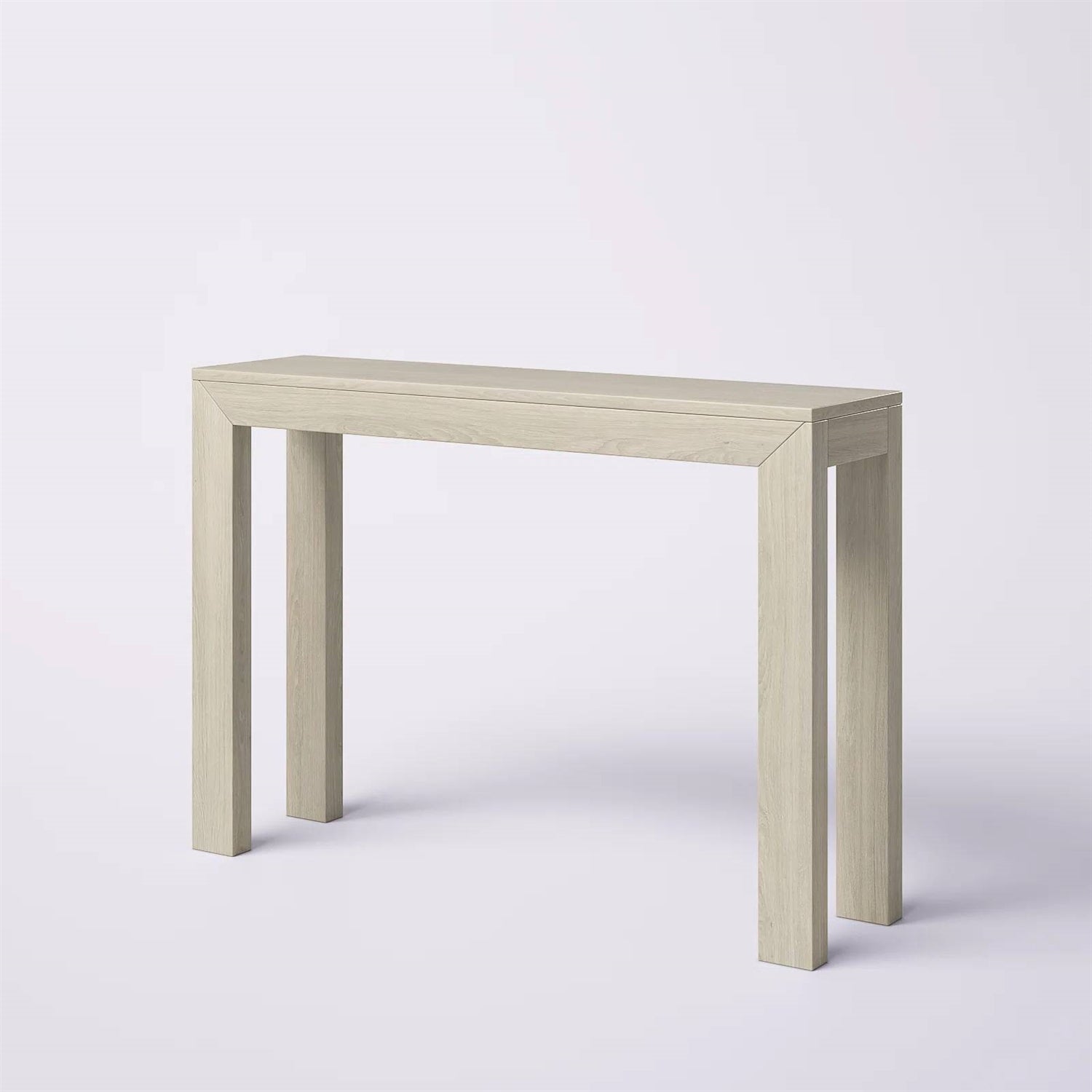 Solid Wood Modern Accent Console Table / Sofa Table in Beige Seashell Finish LuxuryLifeWay Online Store