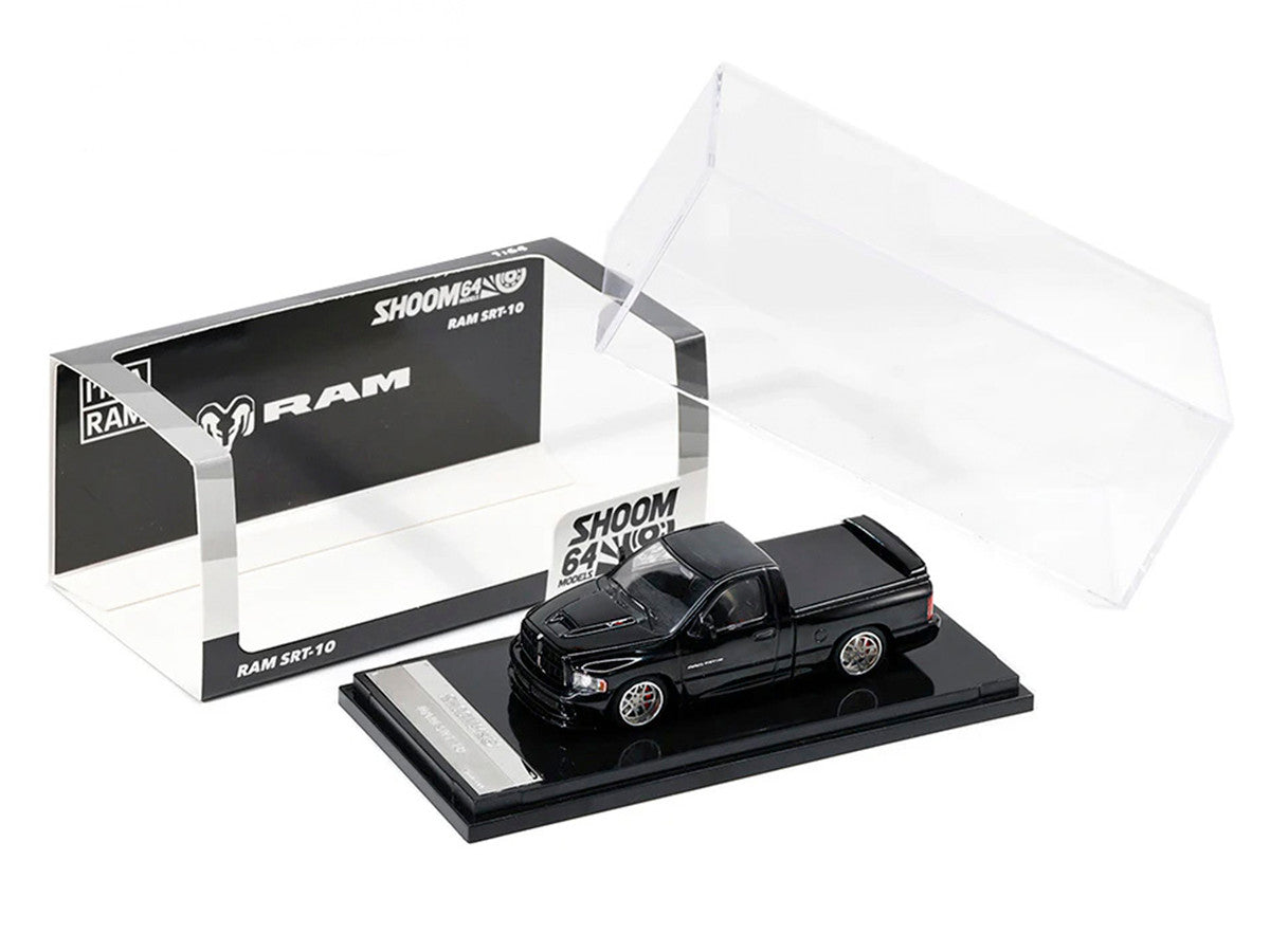 2003 Dodge Ram SRT-10 Pickup Truck Black 1/64 Diecast Model Car by Shoom64 Models LuxuryLifeWay Online Store