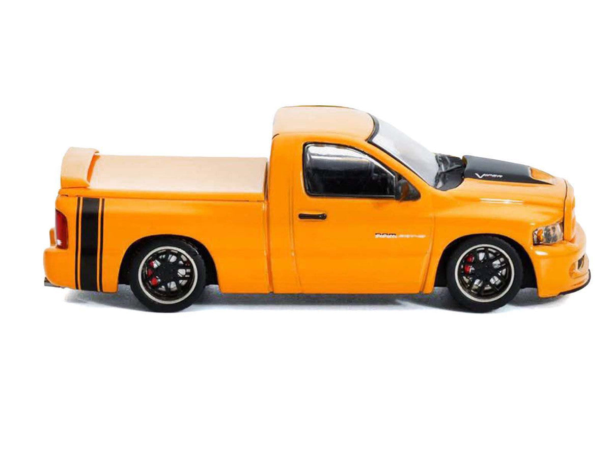 2003 Dodge Ram SRT-10 Pickup Truck Yellow with Black Tail Stripe 1/64 Diecast Model Car by Shoom64 Models LuxuryLifeWay Online Store