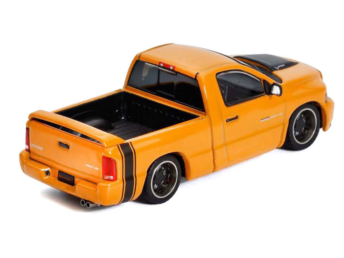 2003 Dodge Ram SRT-10 Pickup Truck Yellow with Black Tail Stripe 1/64 Diecast Model Car by Shoom64 Models LuxuryLifeWay Online Store