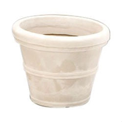 12-inch Diameter Round Planter in Weathered Stone Finish Poly Resin LuxuryLifeWay Online Store