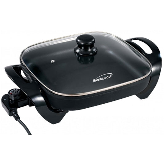 Brentwood 12 in. Electric Skillet with Glass Lid in Black LuxuryLifeWay Online Store