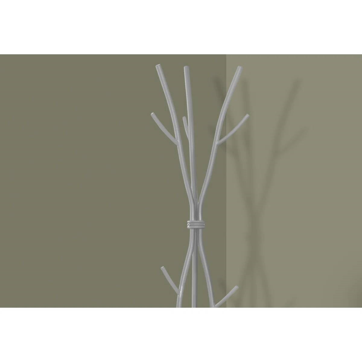 74-inch Freestanding Silver Metal Coat Rack Entryway Hall Tree Umbrella Stand LuxuryLifeWay Online Store
