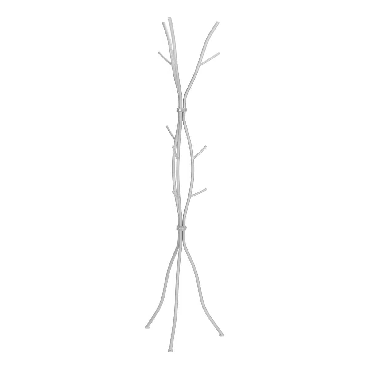 74-inch Freestanding Silver Metal Coat Rack Entryway Hall Tree Umbrella Stand LuxuryLifeWay Online Store
