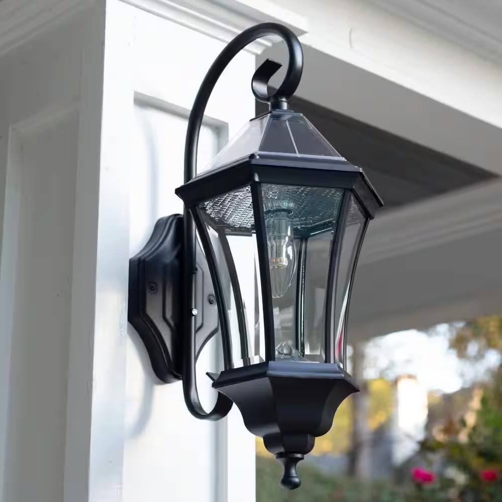 Outdoor Farmhouse Solar Wall Light in Black Finish - 150 Lumens LuxuryLifeWay Online Store