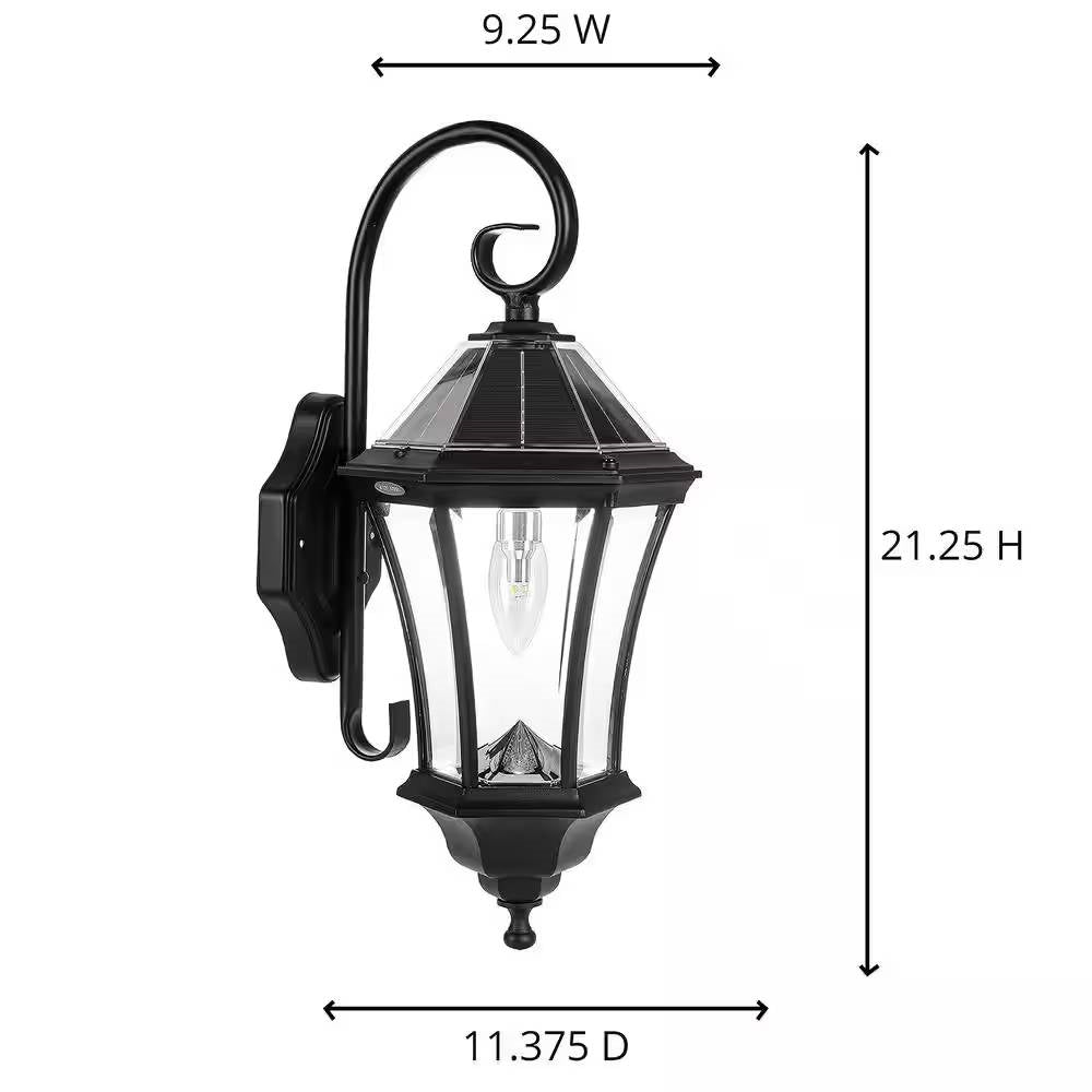Outdoor Farmhouse Solar Wall Light in Black Finish - 150 Lumens LuxuryLifeWay Online Store