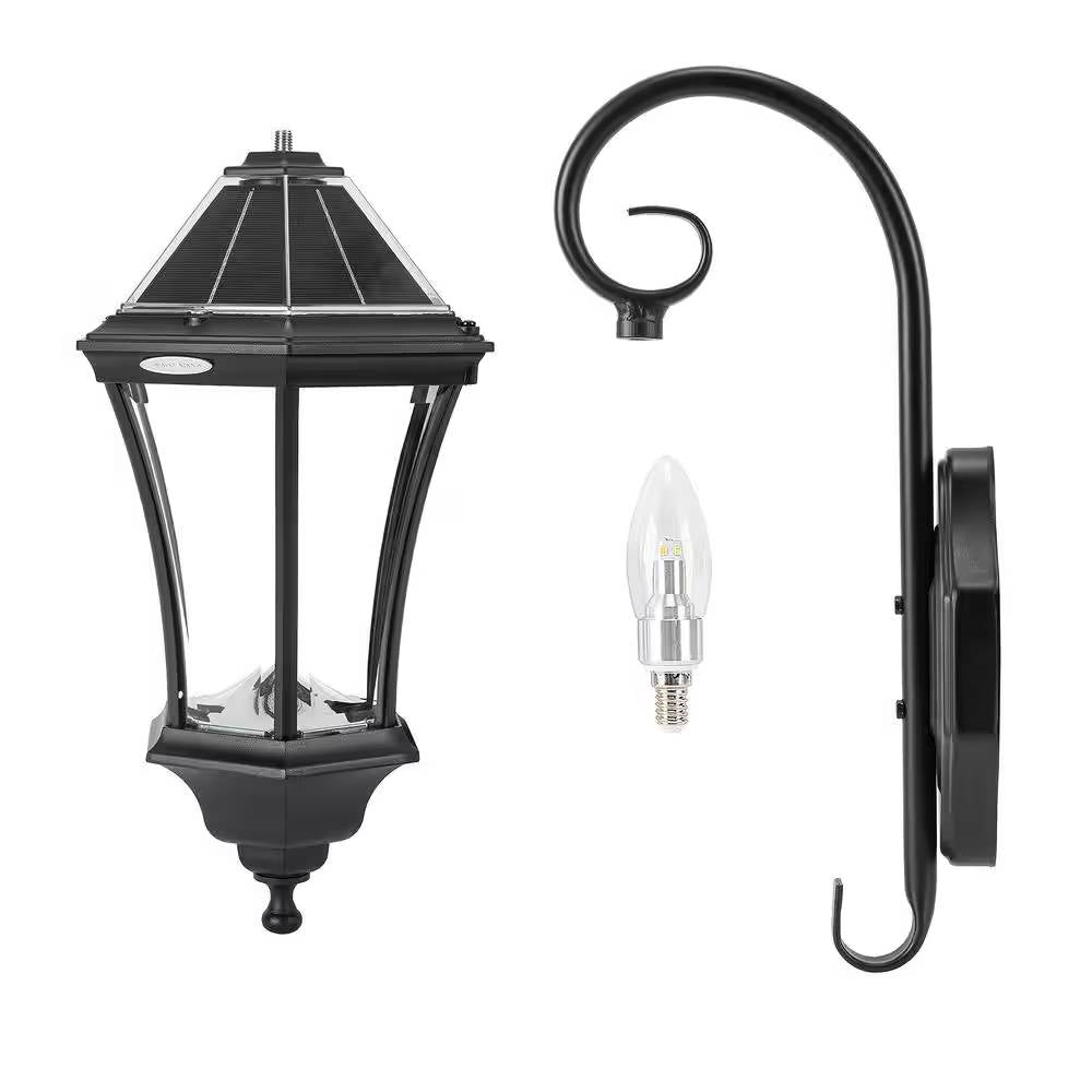 Outdoor Farmhouse Solar Wall Light in Black Finish - 150 Lumens LuxuryLifeWay Online Store