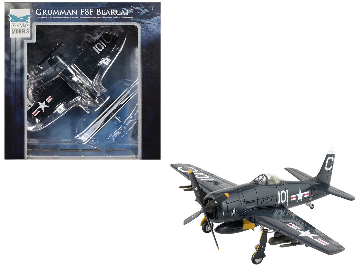 Grumman F8F-2 Bearcats Fighter Aircraft "121717 VF-61 Jolly Rogers" (1949) United States Navy "SkyMax Flying Heroes" Series 1/72 Diecast Model by Hobby Master LuxuryLifeWay Online Store
