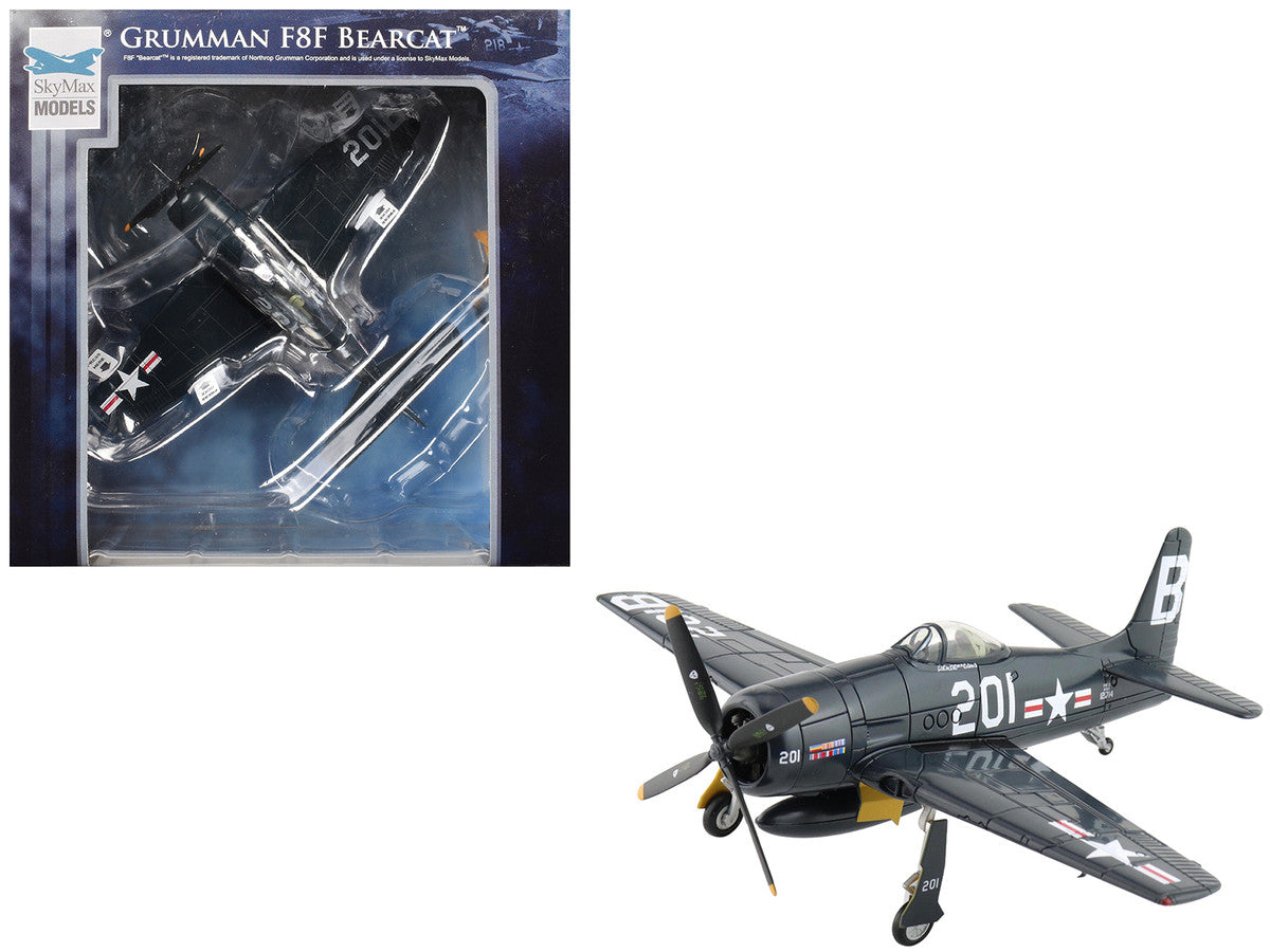 Grumman F8F-2P Bearcats Fighter Aircraft "121714 Duxford (Restored Plane)" (2014) United States Navy "SkyMax Flying Heroes" 1/72 Diecast Model by Hobby Master LuxuryLifeWay Online Store