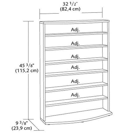Contemporary 6-Shelf Bookcase Multimedia Storage Rack Tower in Brown Finish LuxuryLifeWay Online Store