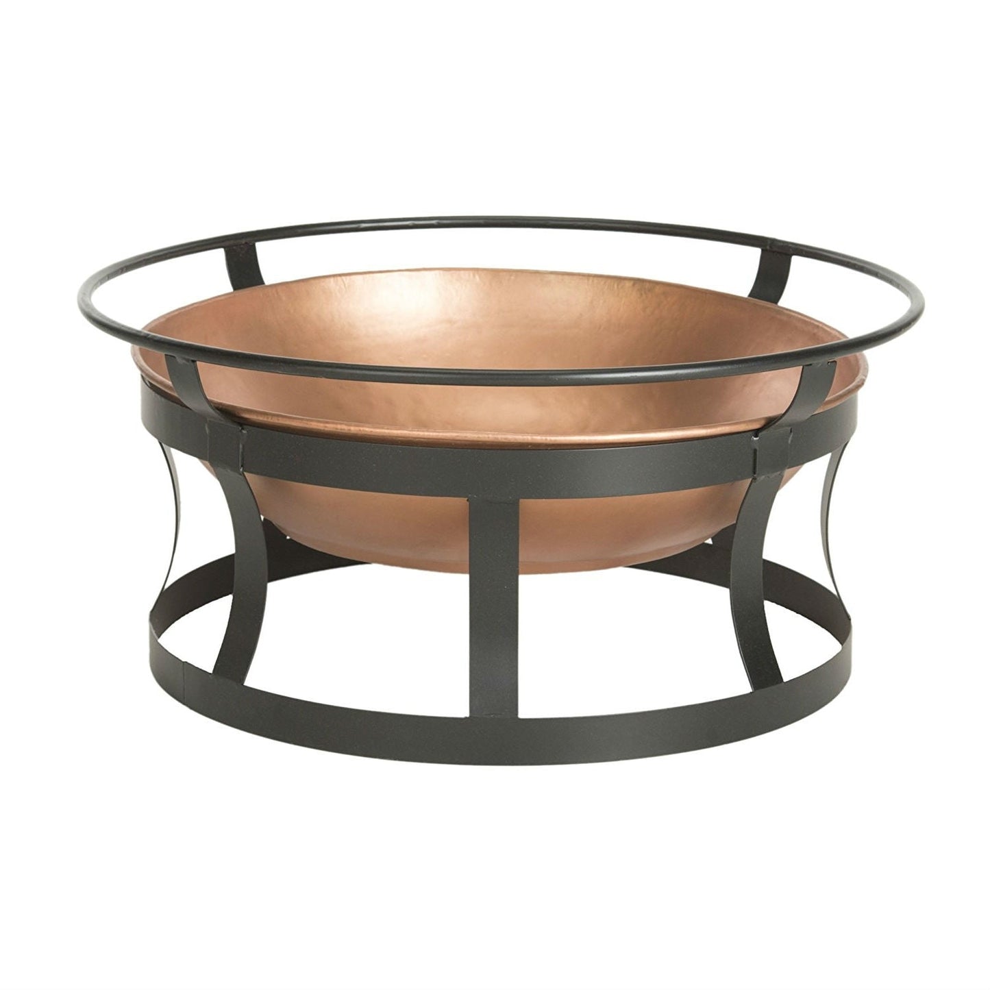 Copper Fire Pit with Black Iron Stand Grate and Fire Poker LuxuryLifeWay Online Store