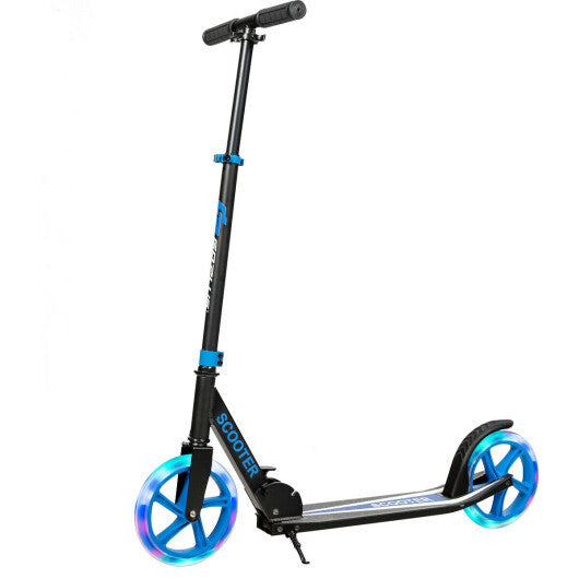 Portable Folding Sports Kick Scooter with LED Wheels-Blue - Color: Blue LuxuryLifeWay Online Store