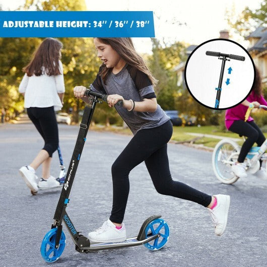 Portable Folding Sports Kick Scooter with LED Wheels-Blue - Color: Blue LuxuryLifeWay Online Store