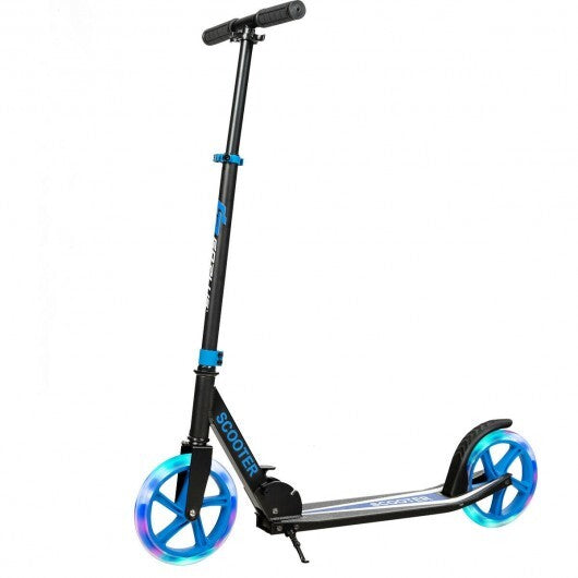 Portable Folding Sports Kick Scooter with LED Wheels-Pink LuxuryLifeWay Online Store