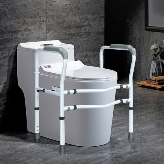 Steel Safety Toilet Rail with Created Fixable Clamp - Color: White LuxuryLifeWay Online Store