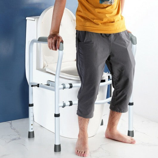 Steel Safety Toilet Rail with Created Fixable Clamp - Color: White LuxuryLifeWay Online Store
