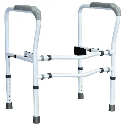Steel Safety Toilet Rail with Created Fixable Clamp - Color: White LuxuryLifeWay Online Store
