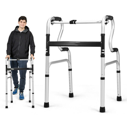 One-Button Folding Aluminum Walking Frame Walker LuxuryLifeWay Online Store