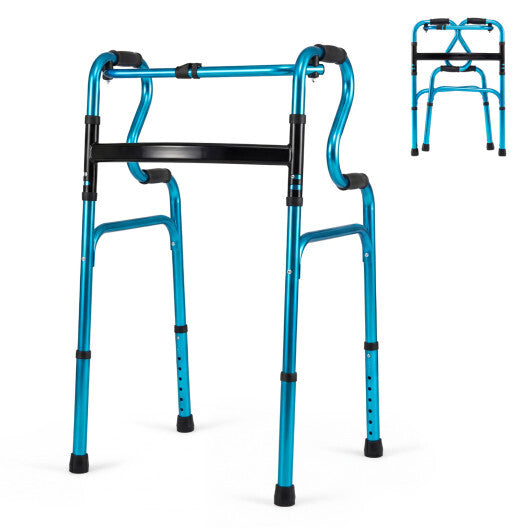 One-Button Folding Aluminum Walking Frame Walker LuxuryLifeWay Online Store