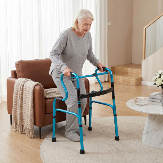 One-Button Folding Aluminum Walking Frame Walker LuxuryLifeWay Online Store