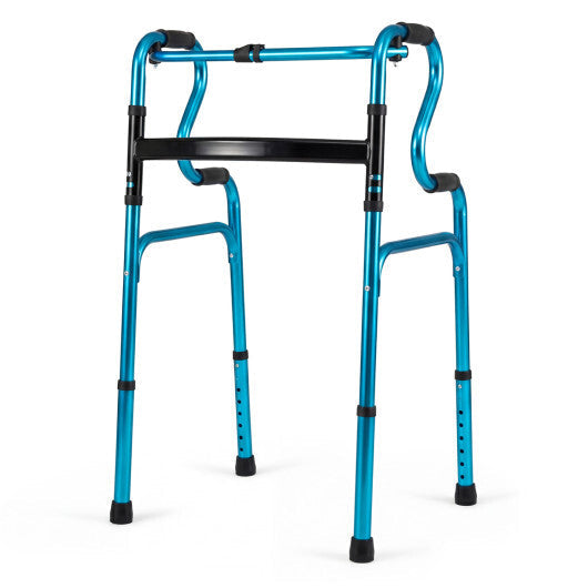 One-Button Folding Aluminum Walking Frame Walker LuxuryLifeWay Online Store