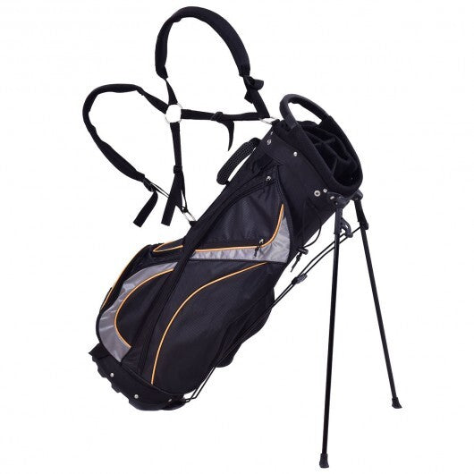 9 Inch Golf Stand Bag Divider Carry Pockets Storage - Color: Black LuxuryLifeWay Online Store