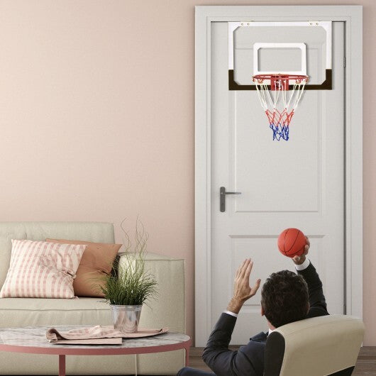 Over-The-Door Mini Basketball Hoop Includes Basketball and 2 Nets - Color: Multicolor LuxuryLifeWay Online Store