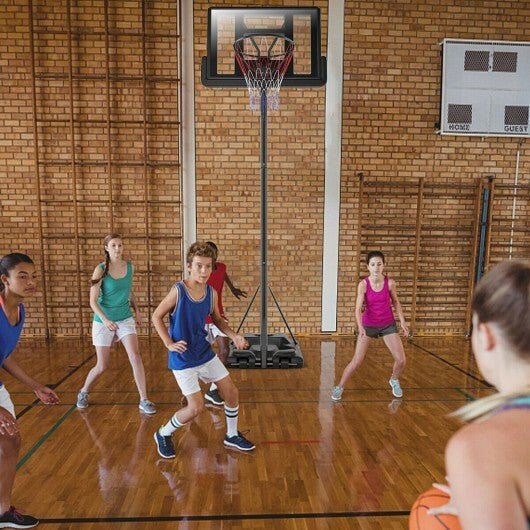 Height Adjustable Portable Shatterproof Backboard Basketball Hoop with 2 Nets LuxuryLifeWay Online Store