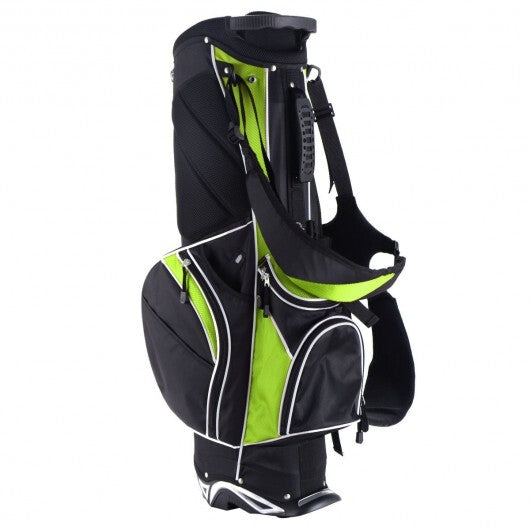 Golf Stand Cart Bag with 6-Way Divider Carry Pockets-Green - Color: Green LuxuryLifeWay Online Store