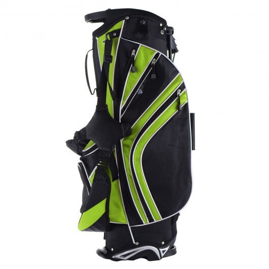 Golf Stand Cart Bag with 6-Way Divider Carry Pockets-Green - Color: Green LuxuryLifeWay Online Store