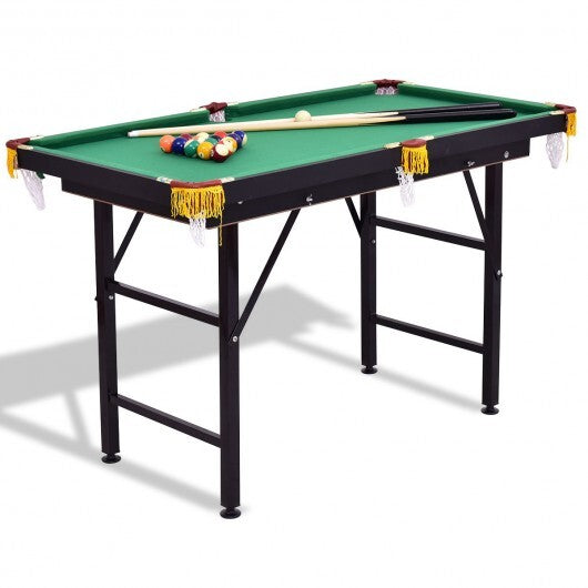 47 Inch Folding Billiard Table with Cues and Brush Chalk -Green LuxuryLifeWay Online Store